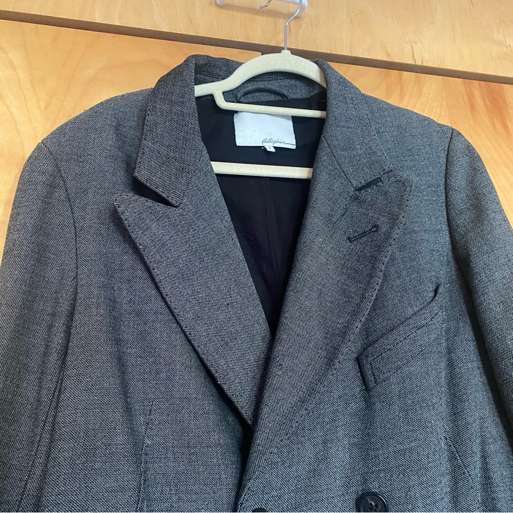 3.1 Phillip Lim Oversized Grey Trench Coat (sz 6) - Picture 4 of 14